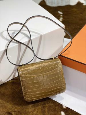 wholesale quality hermes constance 19 shinny niloticus crocodile u8 bronze dore ghw